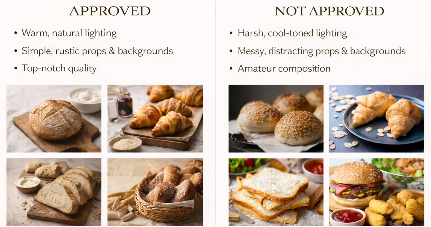 Visual showing AI prompt constraints and how they affect the photos AI generates for you.