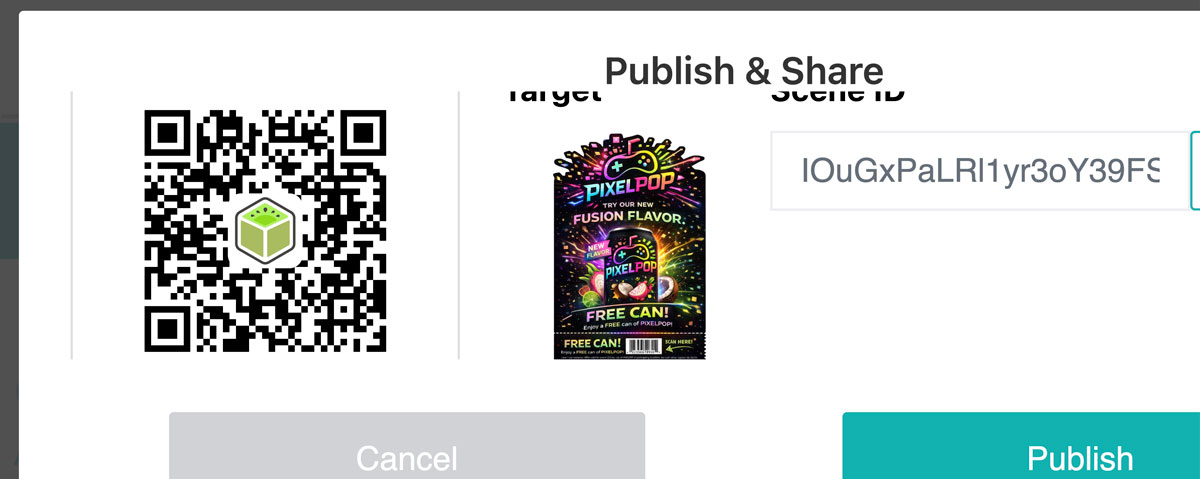 Screen capture showing Kivicube's QR Code.