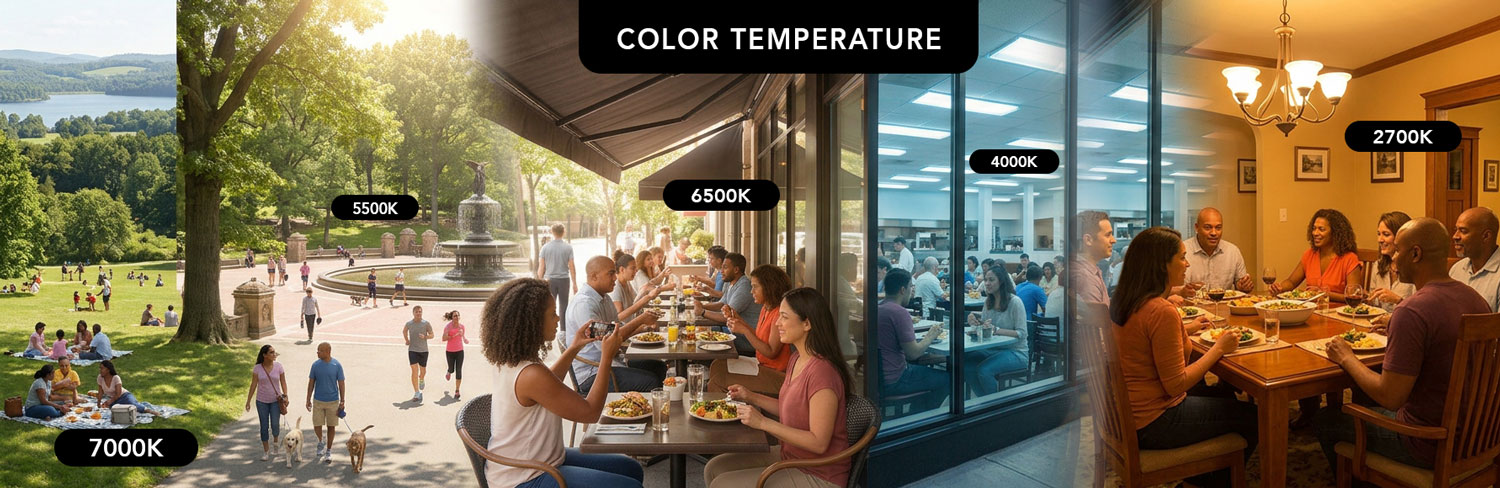 Photo showing the different types of lighting conditions photographers will encounter.